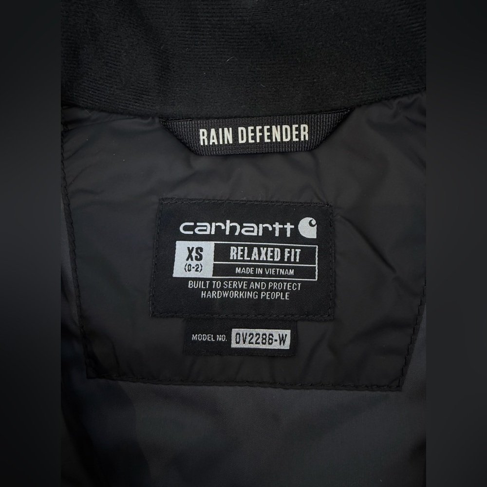 Carhartt Women Rain Defender Insulated Vest Black Relaxed Fit XS - Picture 2 of 10